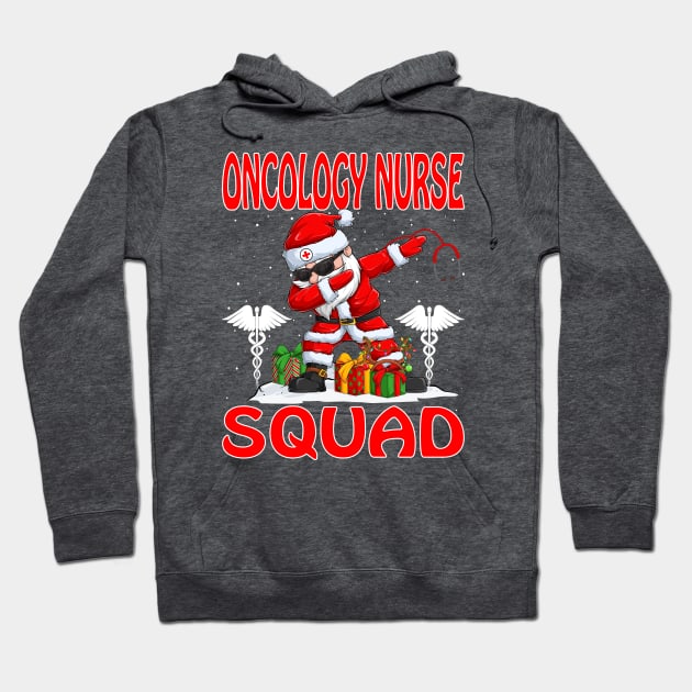 Christmas Oncology Nurse Squad Reindeer Pajama Dabing Santa Hoodie by intelus